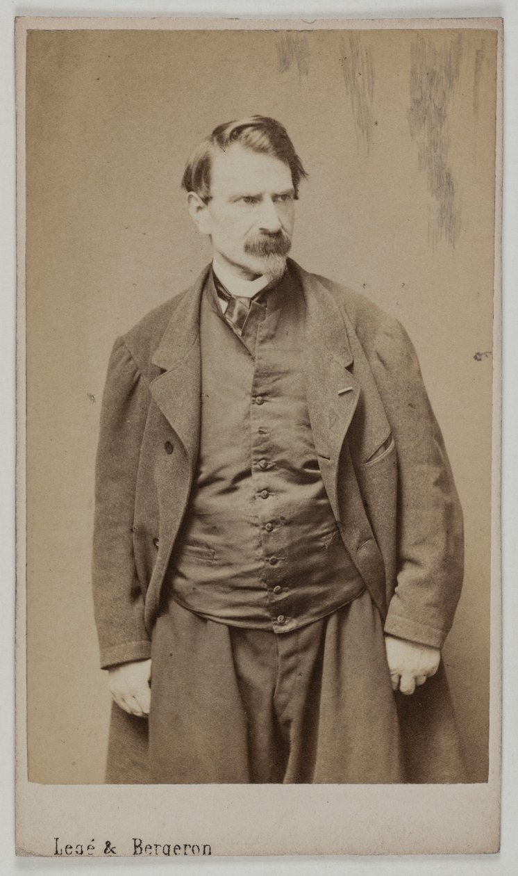 Muotokuva François Delsartesta, noin 1870-90 (valkopainokuva). tekijältä Etienne Carjat