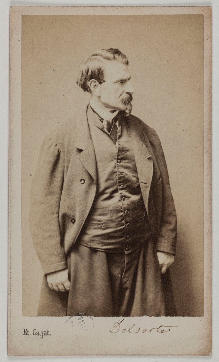 Muotokuva François Delsartesta, noin 1870-90 (valkopainokuva). tekijältä Etienne Carjat