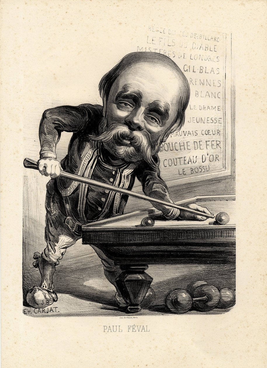 lentävä lehti - Kuvitus: Etienne Carjat (1826-1906): Biljardi - Feval Paul (1816-1887) tekijältä Etienne Carjat