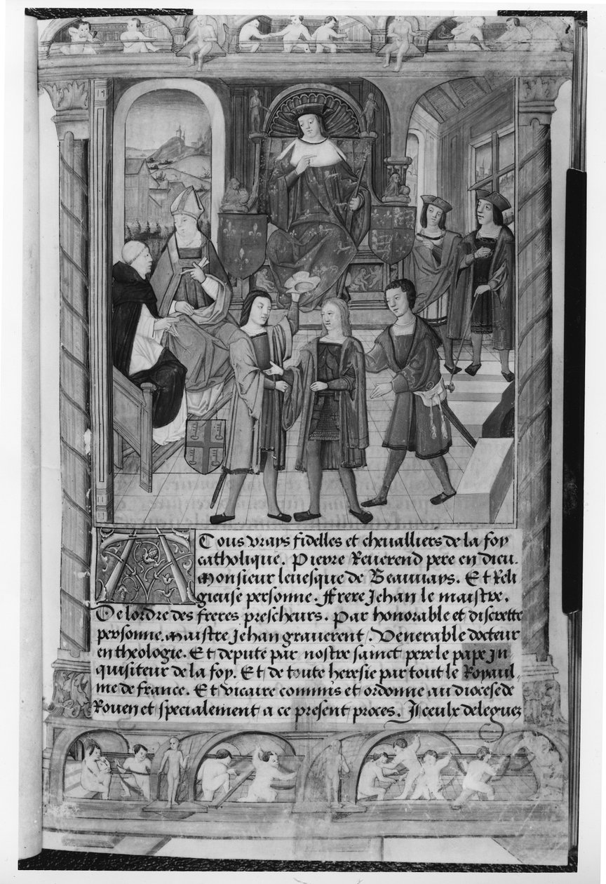 Henrik VI (1421-71) ja Pierre Cauchon (1371-1442) Beauvais