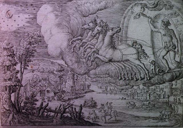 Auringon allegoria, teoksesta "Emblemes Moraux" (kaiverrus) tekijältä Etienne Delaune