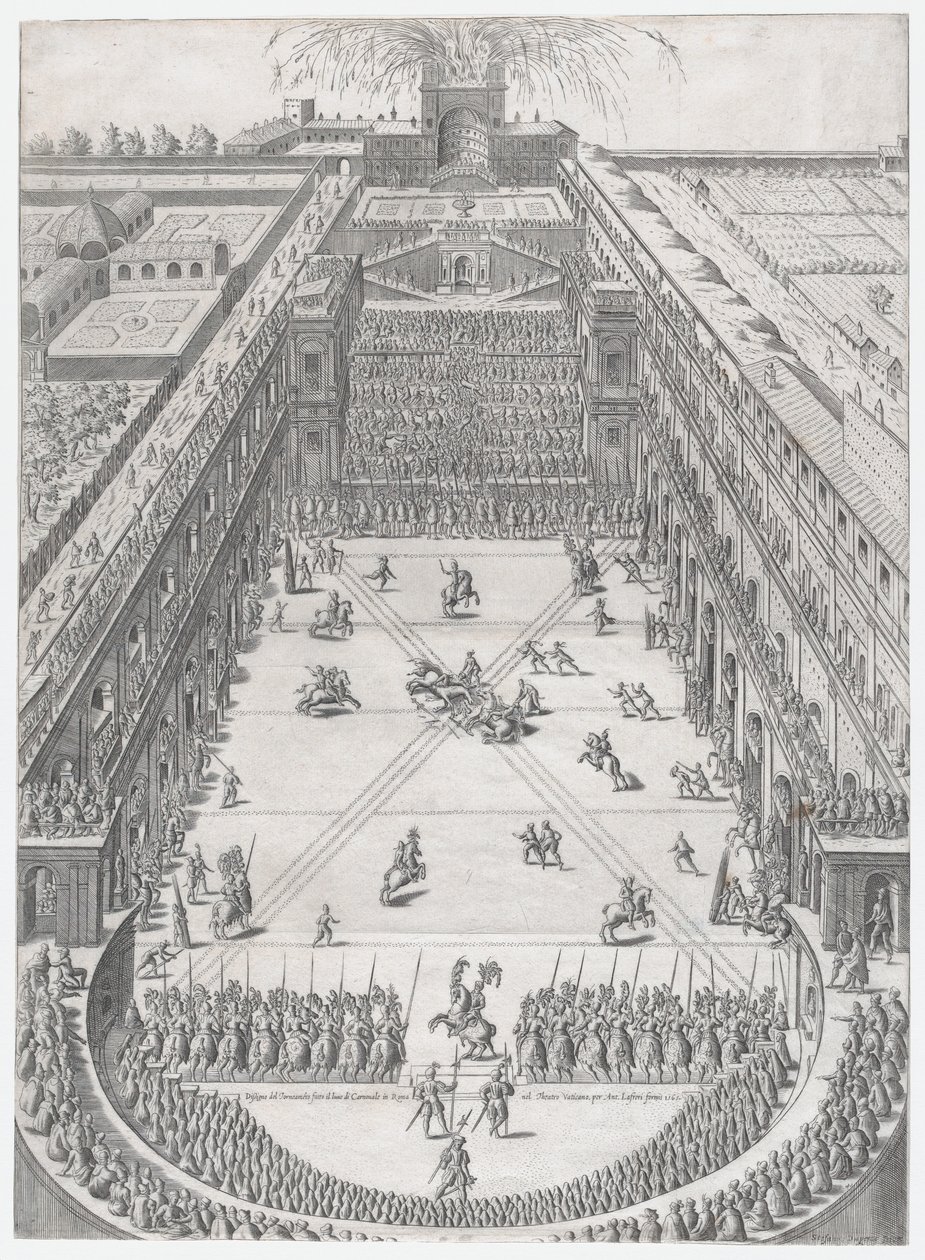 Roomalaisen loiston peili: Annibale Altempsin ja Ortensia Borromeon avioliitto, Rooma,..., 1565. tekijältä Etienne Duperac