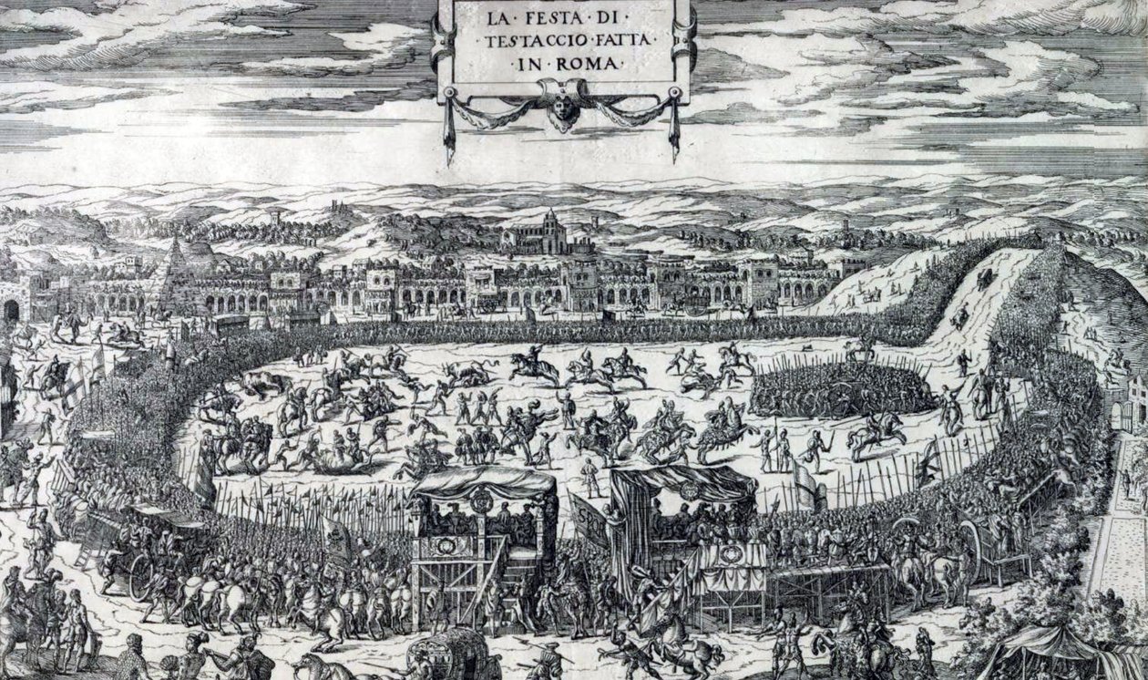Dupérac Testaccio-juhla 1554 tekijältä Etienne Duperac