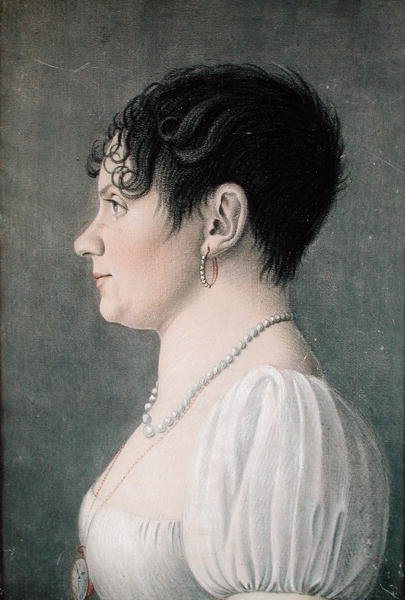 Nuoren tytön muotokuva, n. 1810 (pastelli paperille) tekijältä Etienne Esperance Bouchardy