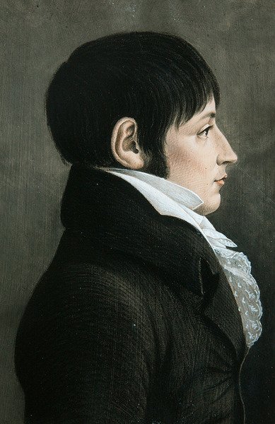 Miehen muotokuva (pastelli paperille) tekijältä Etienne Esperance Bouchardy
