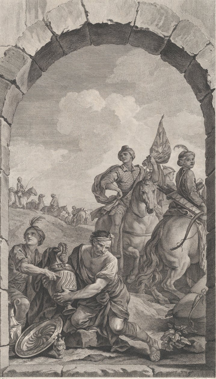 Foundlings kappeli Pariisissa: Magi-sarja: Cavaliers, 1756. tekijältä Etienne Fessard