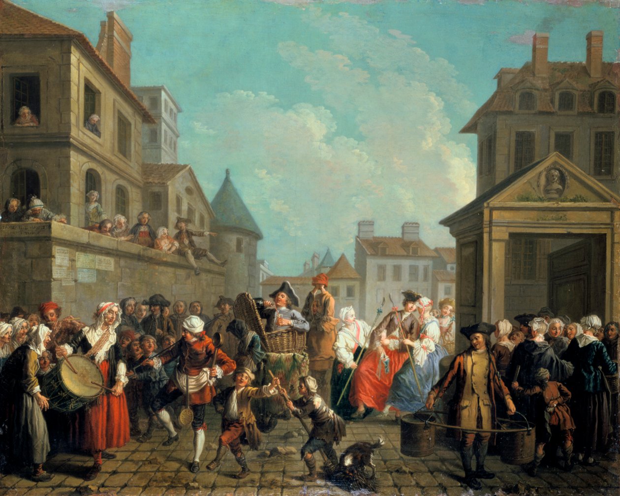 Karnevaali Pariisin kaduilla, 1757. tekijältä Étienne Jeaurat