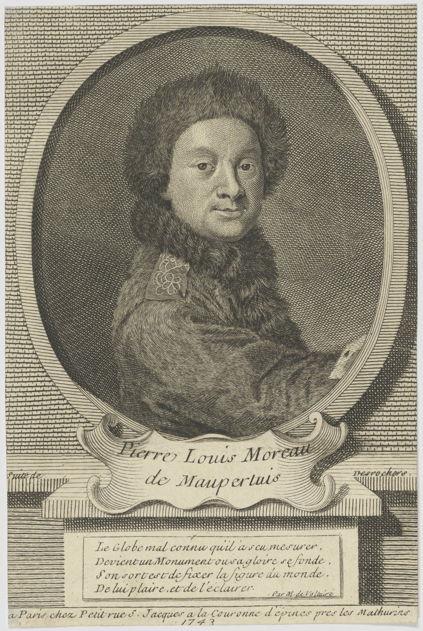 Pierre Louis Moreau de Maupertuis 1698-1759, 1743. tekijältä Etienne Jehandier Desrochers