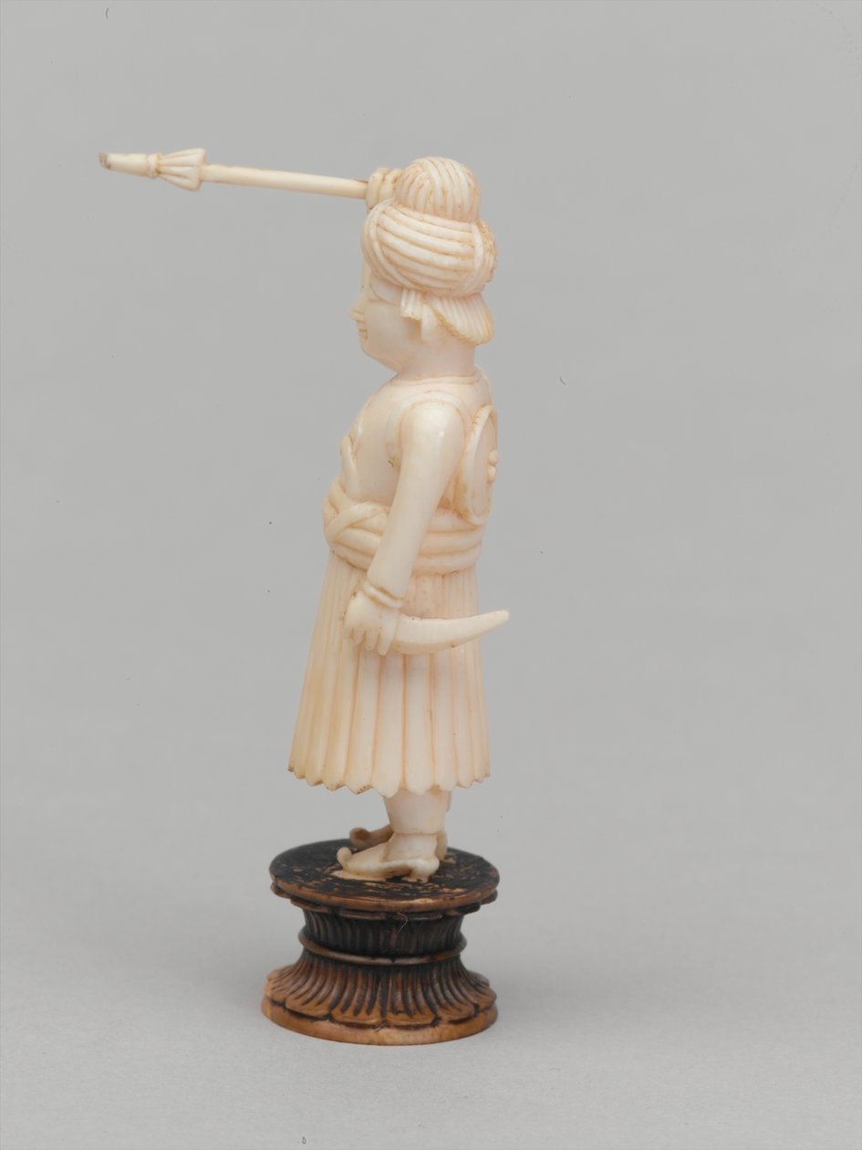 Musta sotilas, shakkinappula, Intia, 1820 noin tekijältä Etienne Lenoir