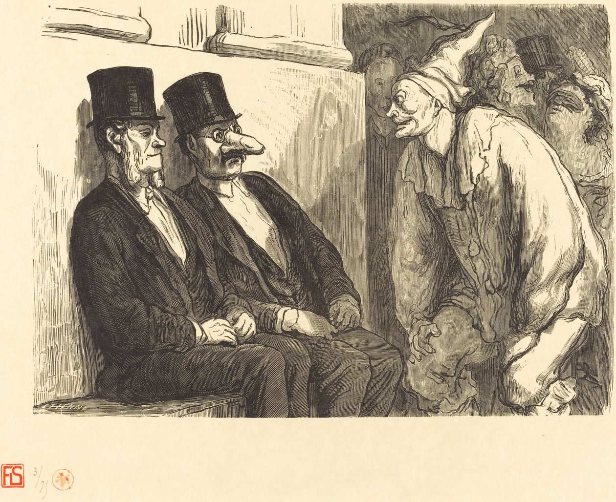 Opera Ball: Sinulla on liian hauskaa! tekijältä Etienne after Honoré Daumier