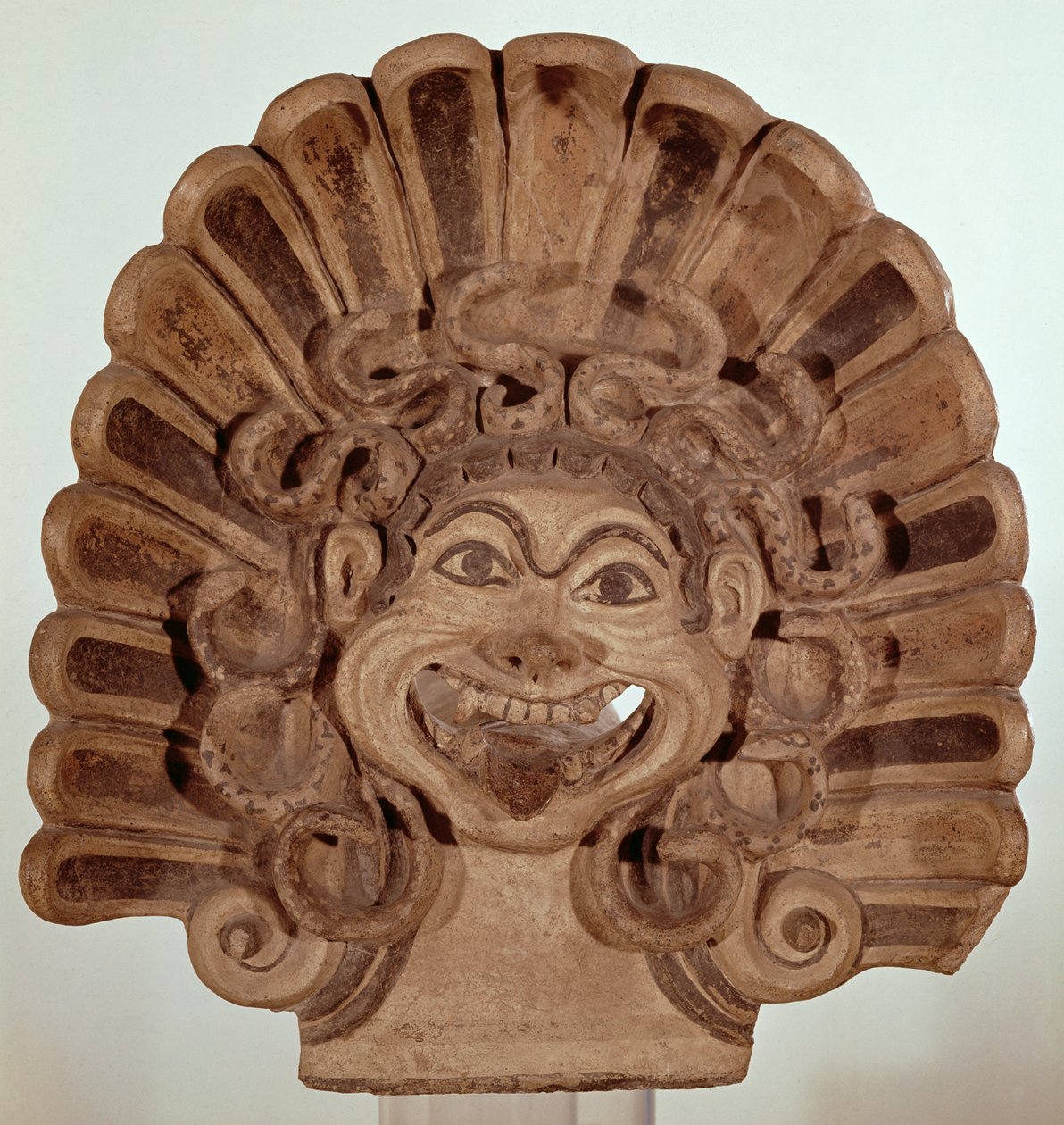 Antefix, jossa on gorgonin pää, Portonaccion temppelistä, Veiistä, noin 500 eaa. tekijältä Etruscan