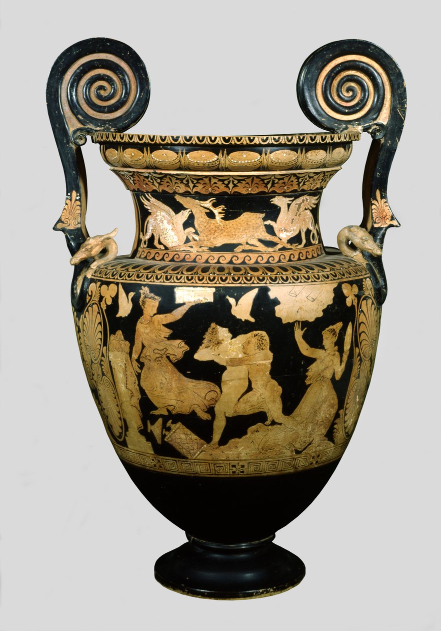 Aamunkoiton kraatteri Faleriista (keraaminen) tekijältä Etruscan