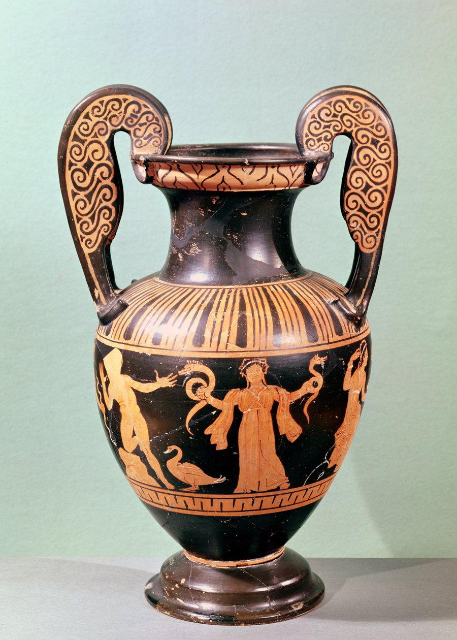 Punahahmoinen voluuttinen kraatteri, joka kuvaa Orestesta ja Furiesia, 4. vuosisadan lopulla eKr. (keramiikka) tekijältä Etruscan