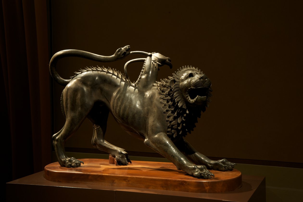 Arezzon chimera, noin 400 eKr. (pronssi) tekijältä Etruscan