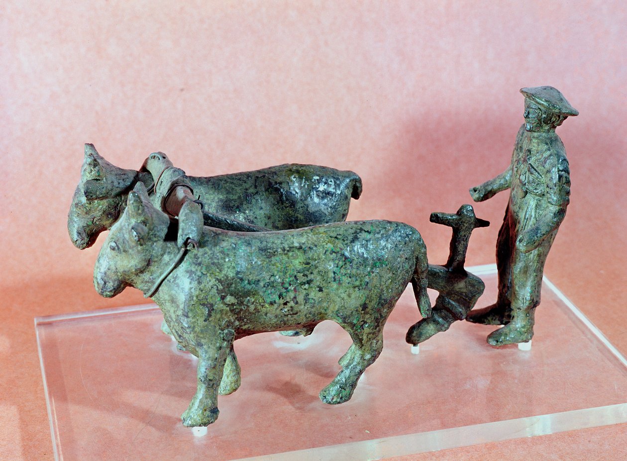 Arezzon kyntäjä, Cerveteristä, 6. vuosisadalta eKr. (pronssi) tekijältä Etruscan