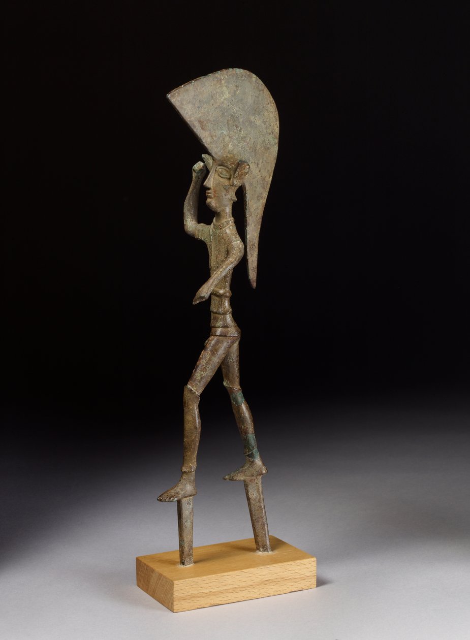 Soturi, Umbriasta, etruskeista, 5. vuosisadalta eKr. (pronssi) tekijältä Etruscan