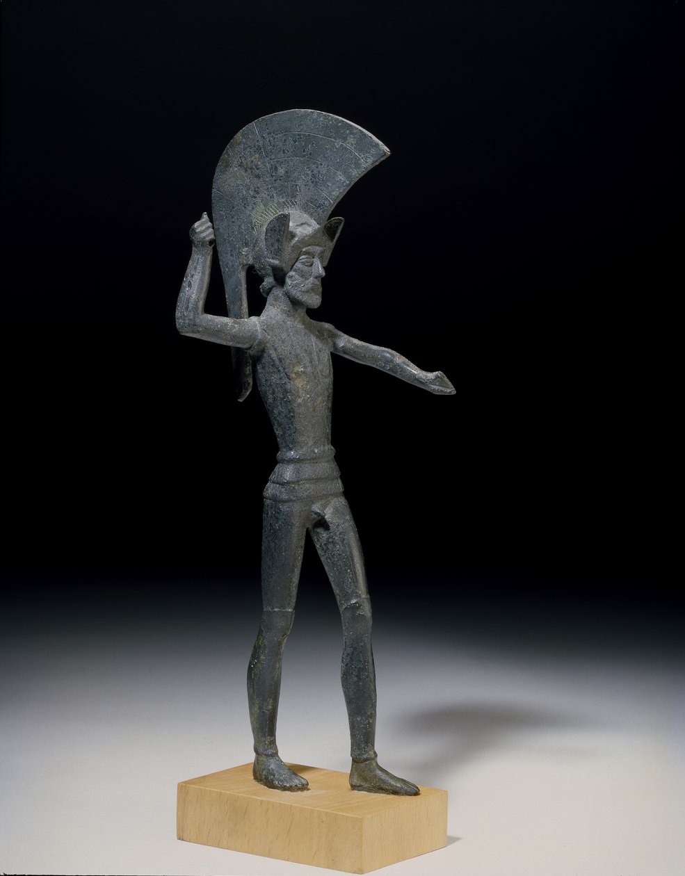 Soturi, Umbriasta, etruskeista, 5. vuosisadalta eKr. (pronssi) tekijältä Etruscan