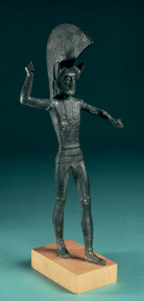 Soturi, Umbriasta, etruskeista, 5. vuosisadalta eKr. (pronssi) tekijältä Etruscan