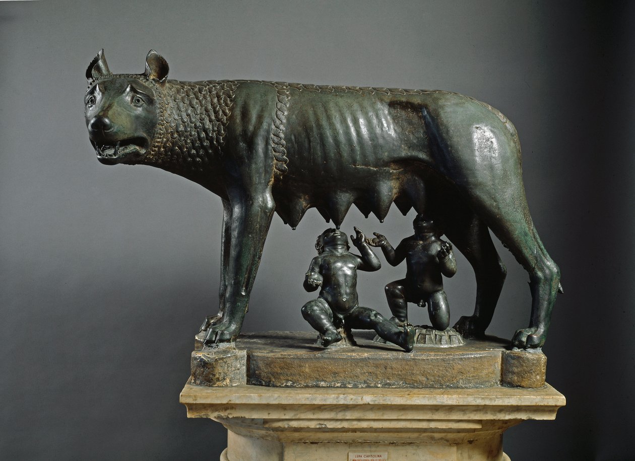 Capitoline Wolf (pronssiveistos, 500 eKr.) tekijältä Etruscan