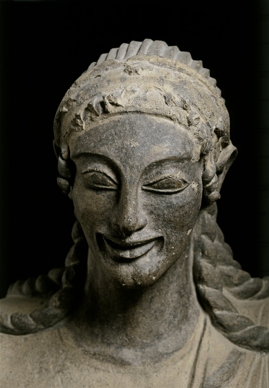 ETRUSCAN ART: n. 510-490 eKr. Veiuksesta, pyhäkkö o..., noin 510-490 eaa. (terrakotta). tekijältä Etruscan