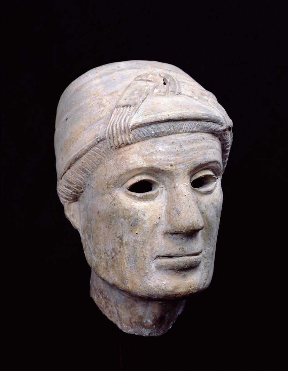 Vanhan naisen pää, Cerveteristä (savi) tekijältä Etruscan