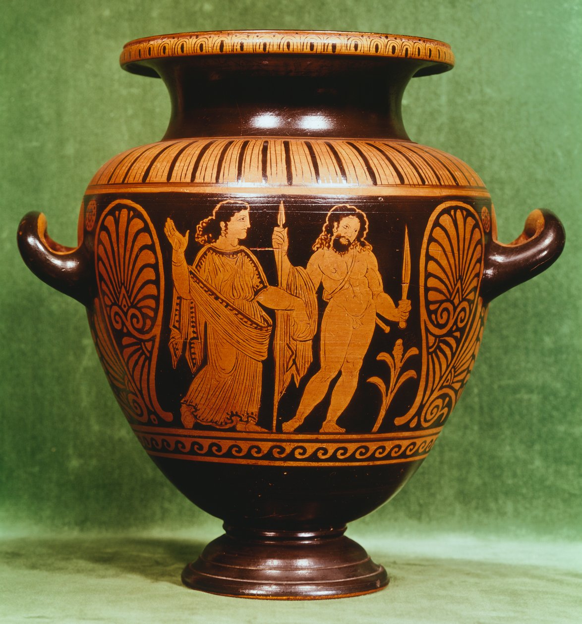 Stamnos, punahahmoinen keramiikka Vulcista (Lazio). Etruskien sivilisaatio, 4. vuosisadalla eKr. tekijältä Etruscan