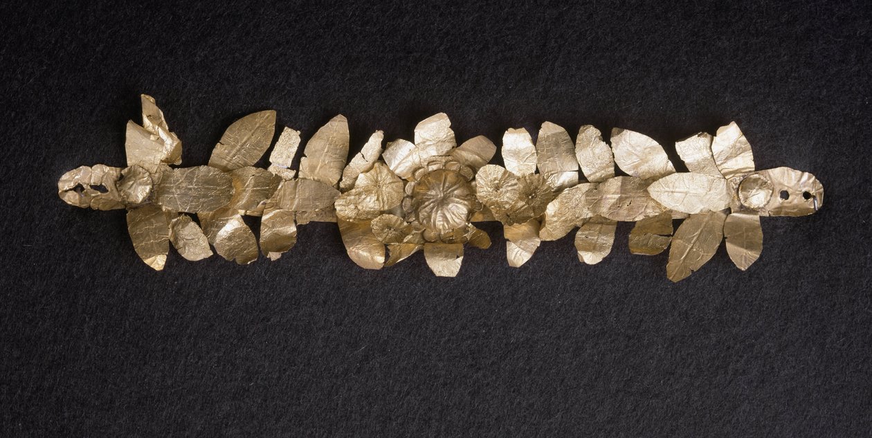 Kultainen kruunu, 4.-3. eaa tekijältä Etruscan Etruscan