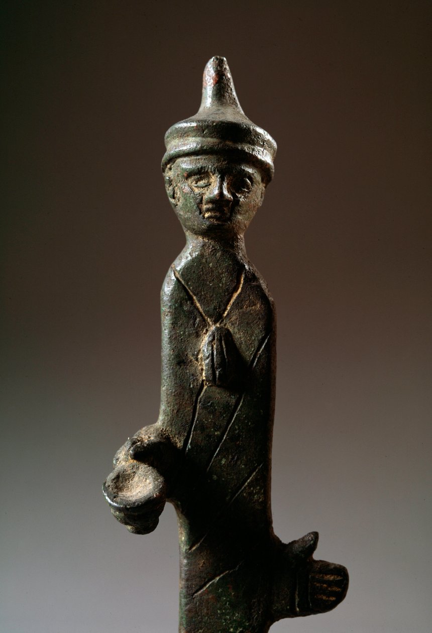 Haruspice, pronssiveistos, 3. vuosisadalla eKr tekijältä Etruscan Etruscan
