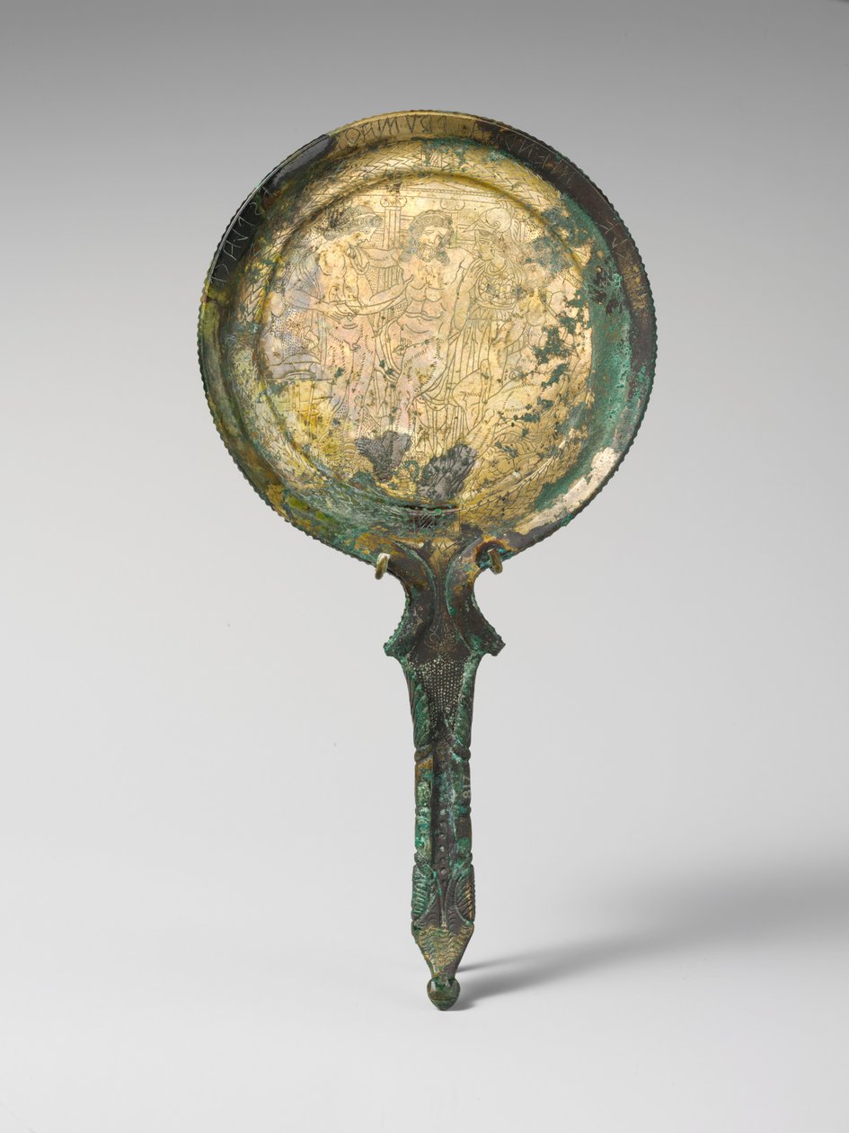 Peili, 3. vuosisadan alku eKr. (pronssi) tekijältä Etruscan Etruscan