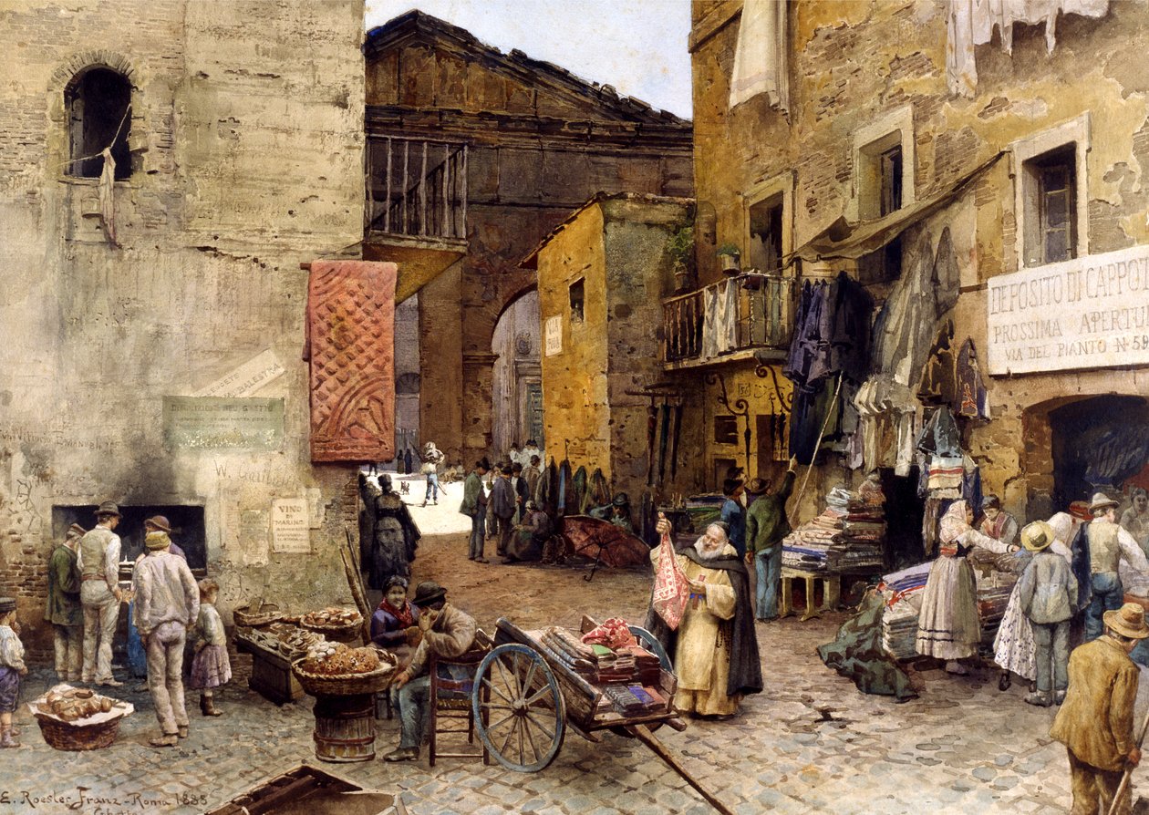 Tie Porticus Octaviaen varrella, 1888 tekijältä Ettore Roesler Franz
