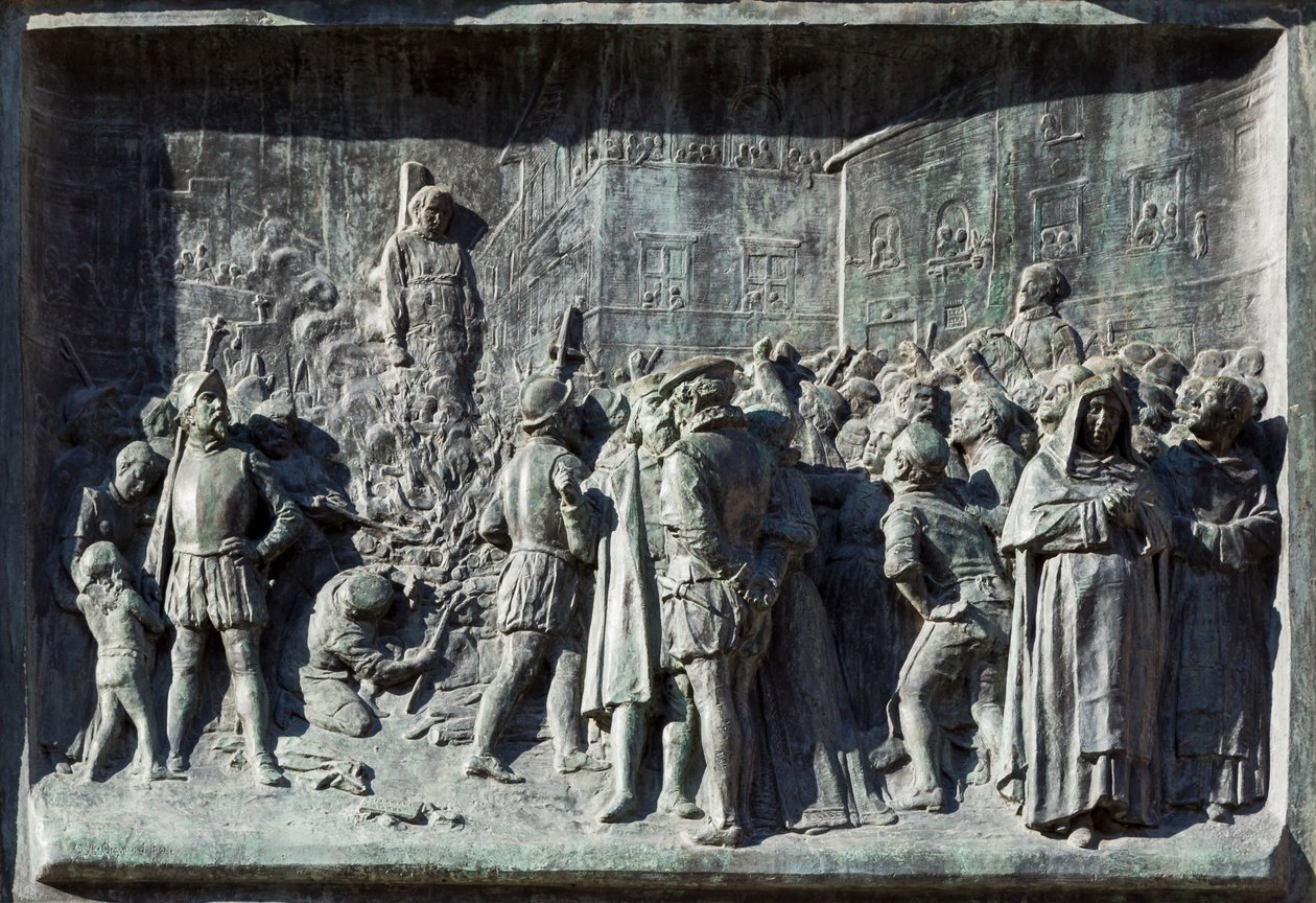 Giordano Bruno poltettiin roviolla Campo de
