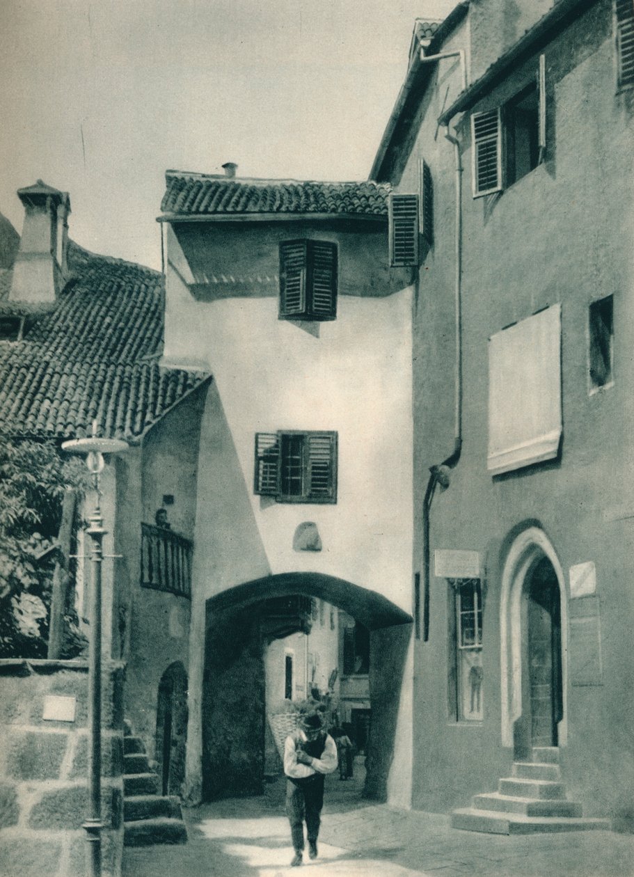 Hiljainen katu, Merano, Etelä-Tirol, Italia, 1927 tekijältä Eugen Poppel