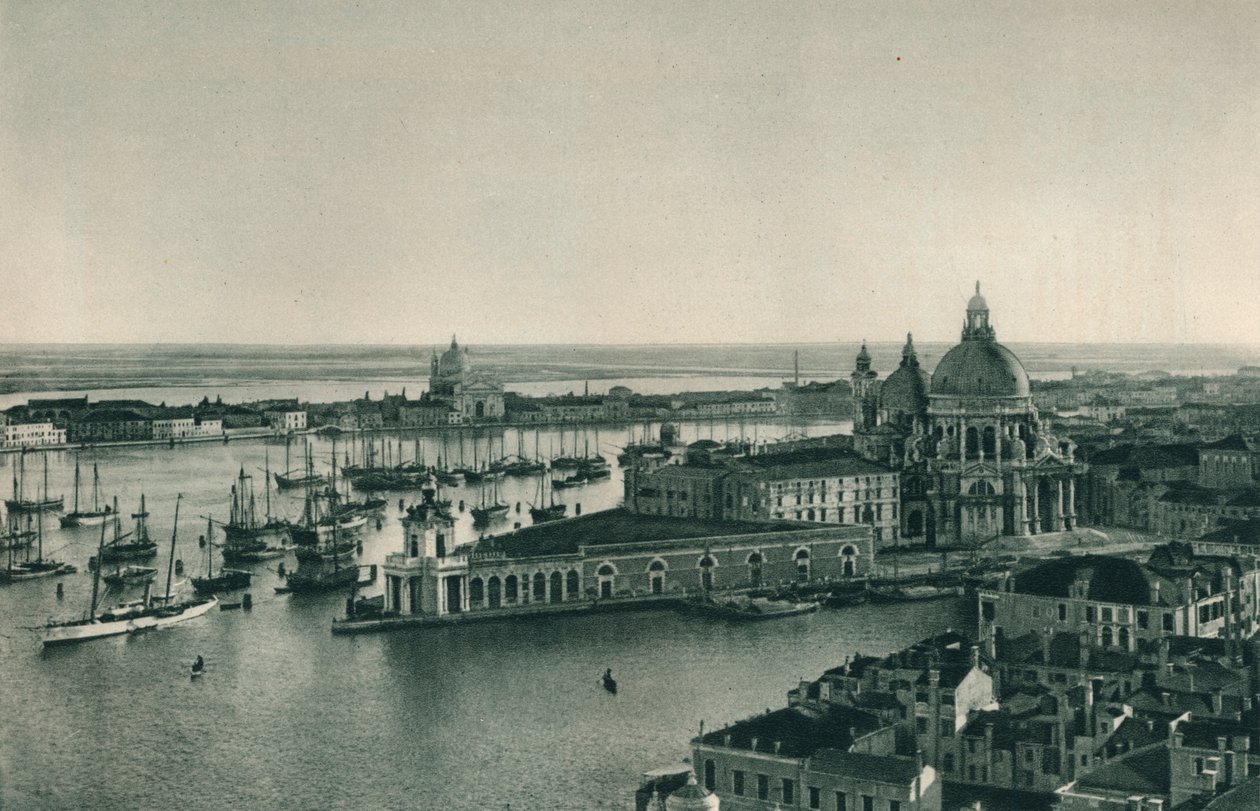 Canal Grande ja Santa Maria della Saluten kirkko, Venetsia, Italia, 1927 tekijältä Eugen Poppel