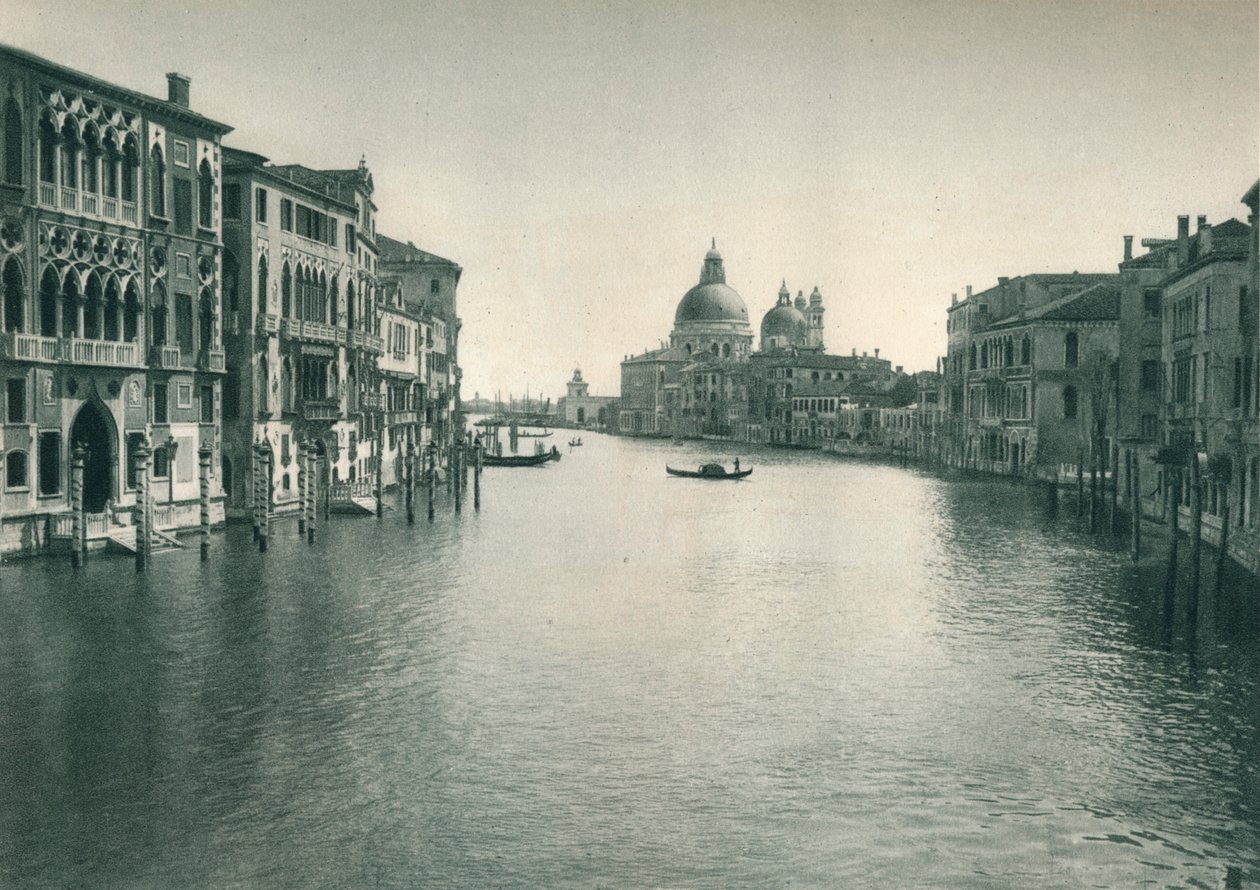 Canal Grande ja Santa Maria della Saluten kirkko, Venetsia, Italia, 1927 tekijältä Eugen Poppel