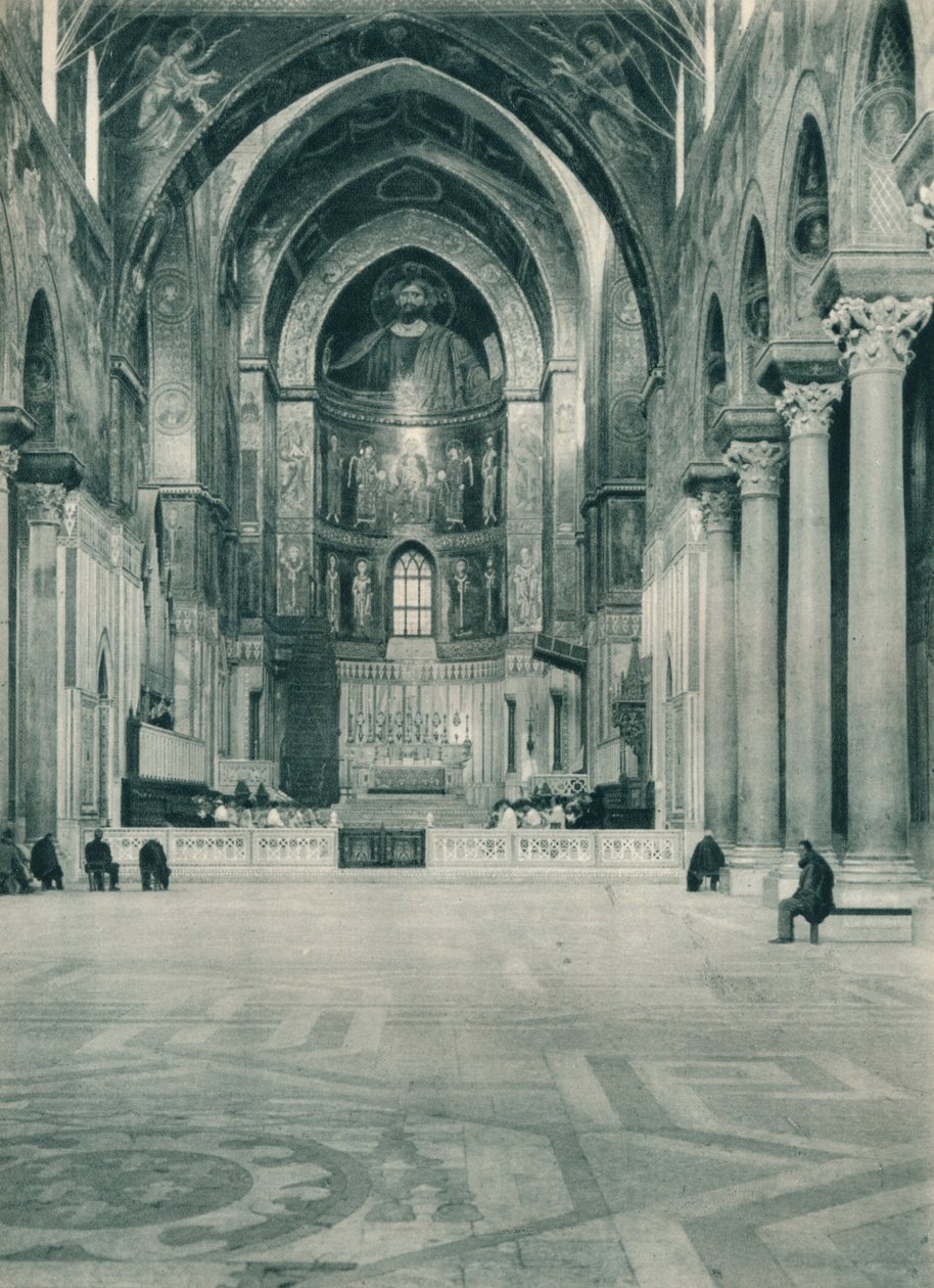 Monrealen katedraalin sisustus, Sisilia, Italia, 1927 tekijältä Eugen Poppel
