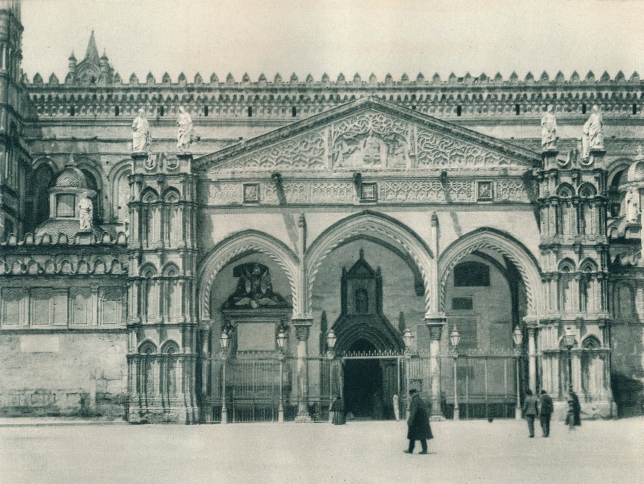 Katedraalin pääsisäänkäynti, Palermo, Sisilia, Italia, 1927 tekijältä Eugen Poppel
