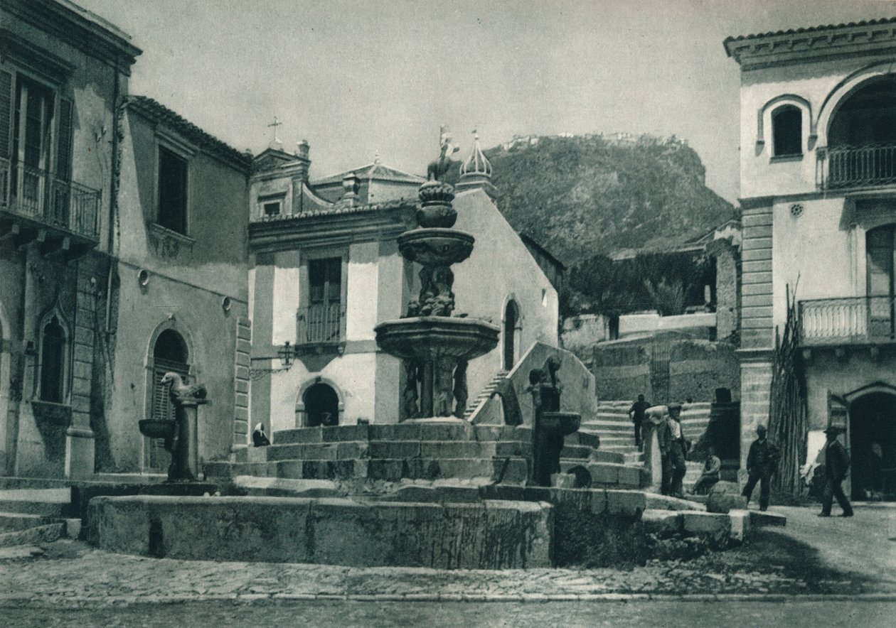 Julkinen suihkulähde, Taormina, Sisilia, Italia, 1927 tekijältä Eugen Poppel