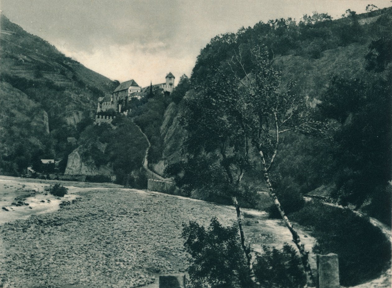 Runkelsteinin linna, Bolzano, Etelä-Tirol, Italia, 1927 tekijältä Eugen Poppel