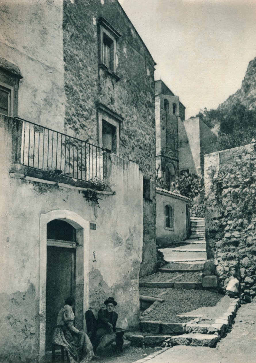 Katu Taorminassa, Sisiliassa, Italiassa, 1927 tekijältä Eugen Poppel