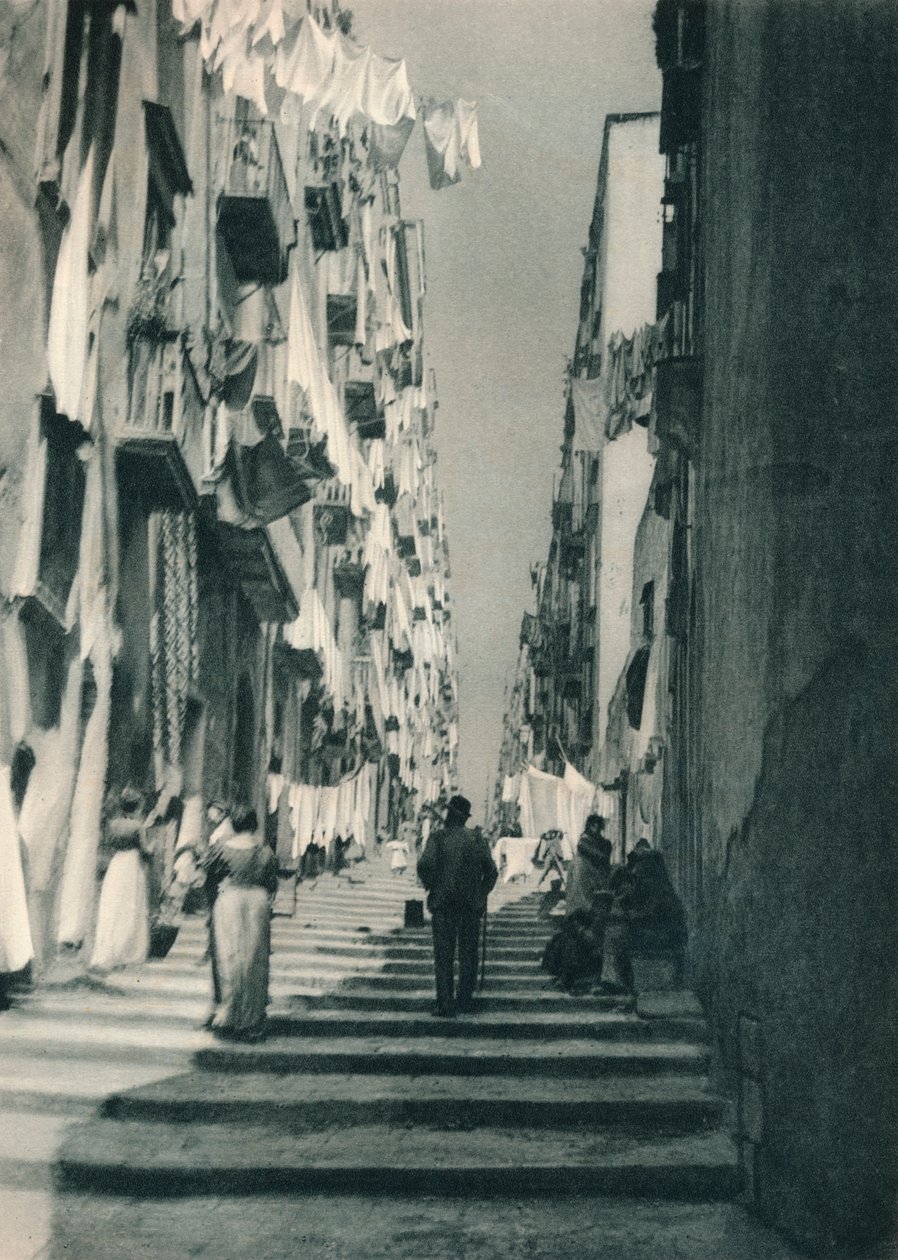 Katu lähiöissä, Napoli, Italia, 1927 tekijältä Eugen Poppel