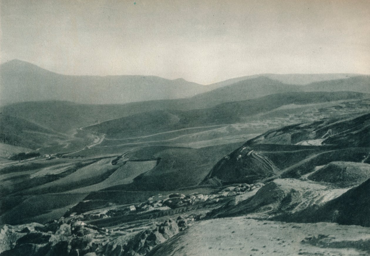 Näkymä rikkikaivoksille, Agrigento, Sisilia, Italia, 1927 tekijältä Eugen Poppel