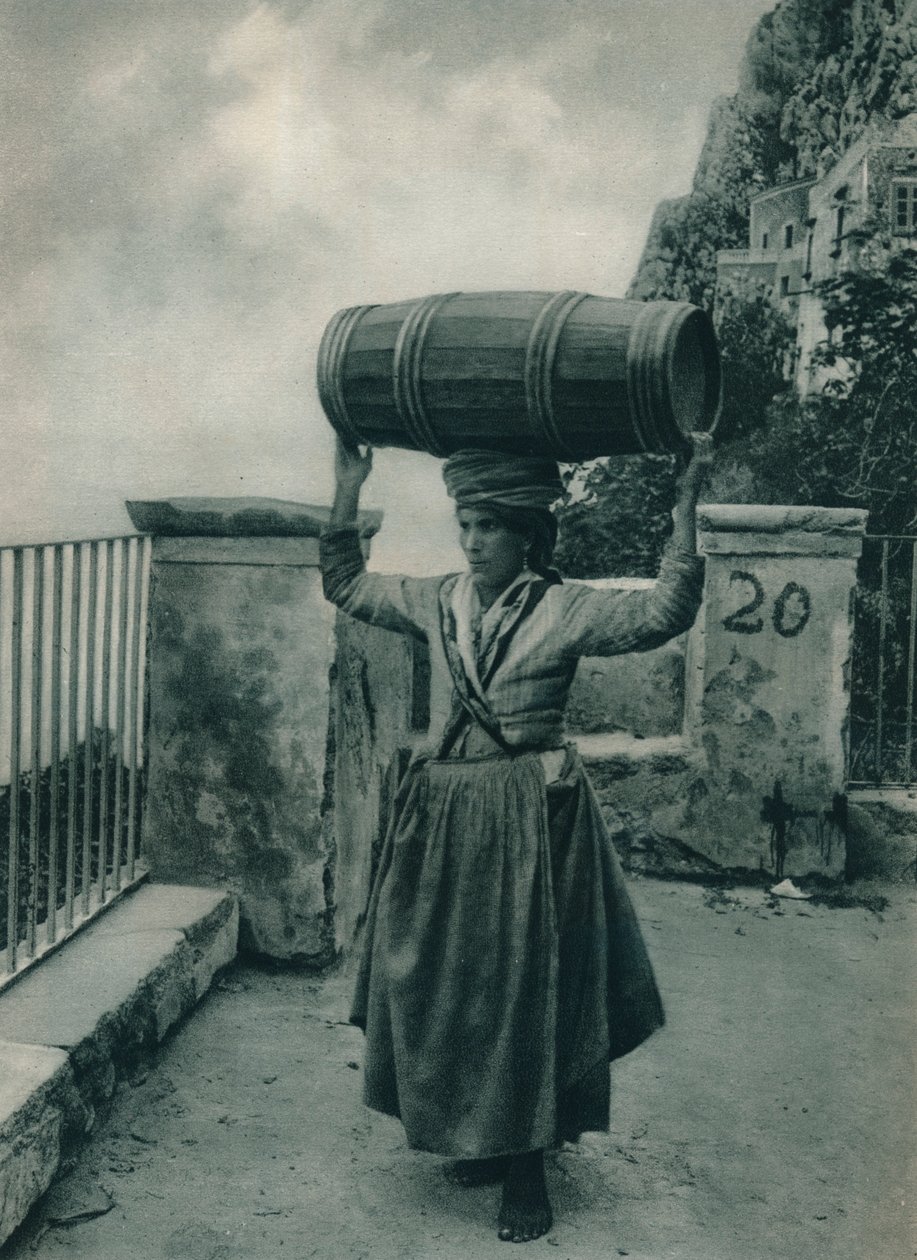 Vedenkantaja, Capri, Italia, 1927 tekijältä Eugen Poppel