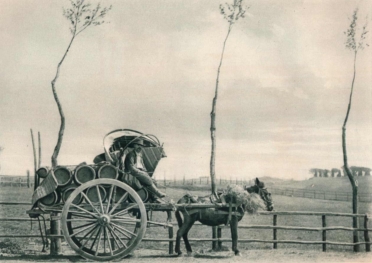 Viininkuljettaja Campagnassa, Roomassa, Italiassa, 1927 tekijältä Eugen Poppel