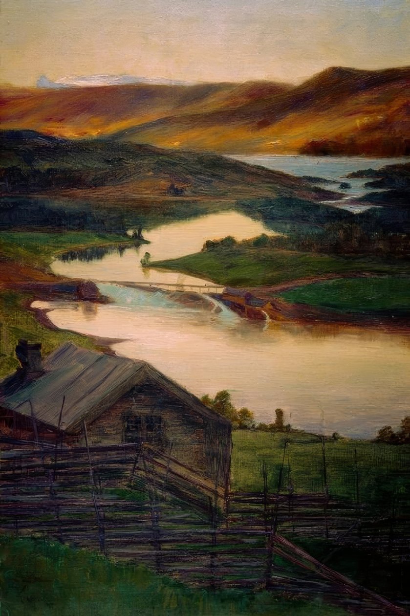 Fran Fossheim, Valdres, Skiss tekijältä Eugen Prinz von Schweden