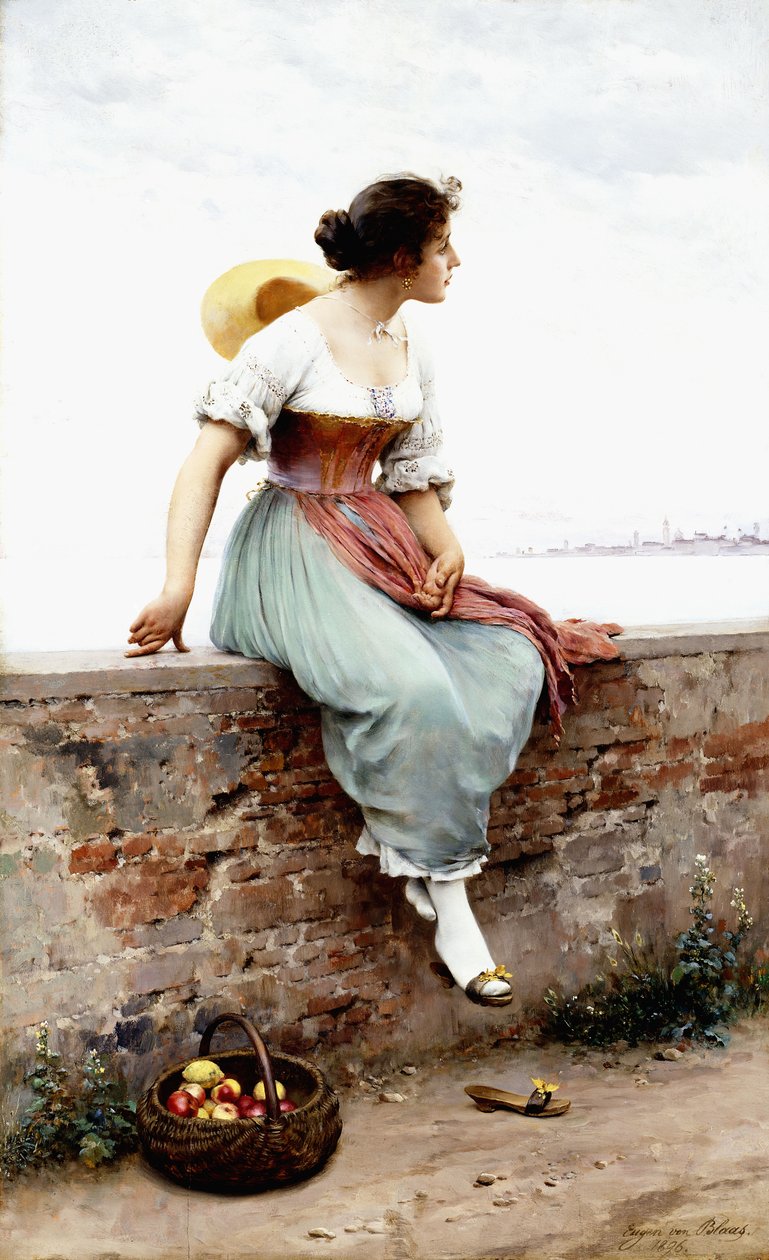 Mietteliäs hetki, 1896 tekijältä Eugen von Blaas