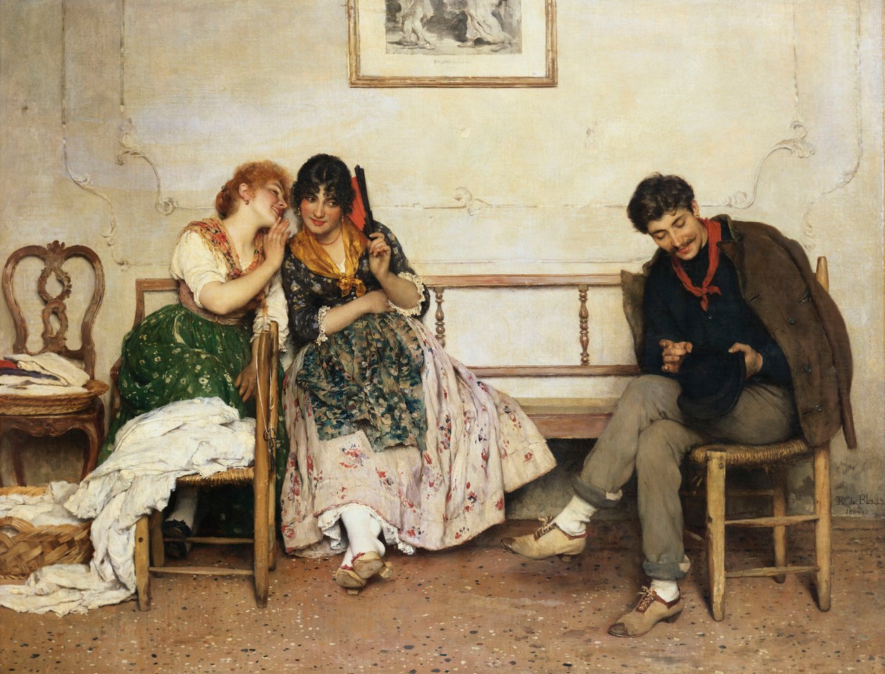 Rakkauden ehdotus, 1884 tekijältä Eugen von Blaas