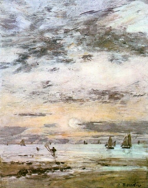 Merimaisema - Auringonlasku tekijältä Eugene Louis Boudin