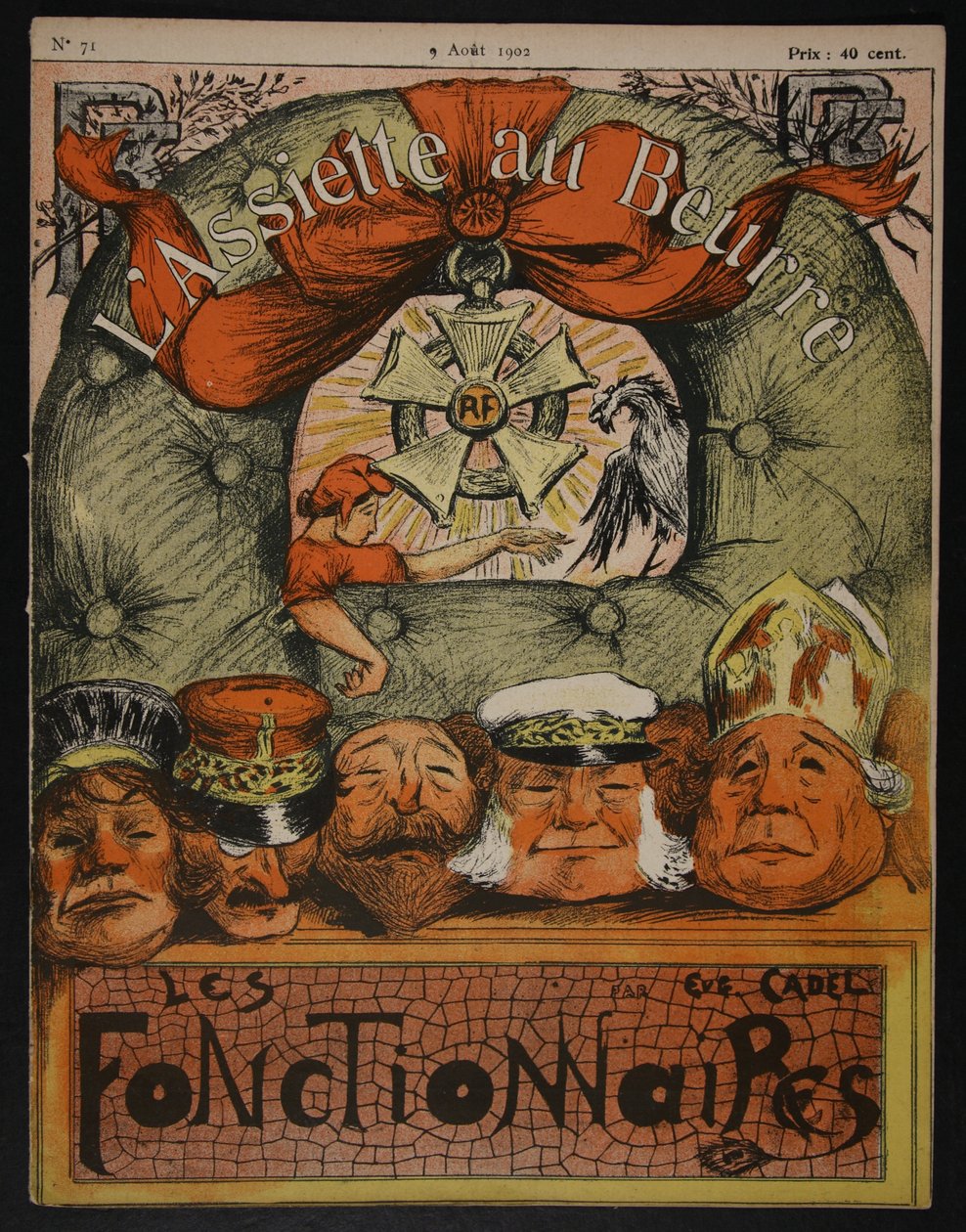 Etukansi, julkaisusta "The Butter Plate: The Officials", 9. elokuuta 1902 tekijältä Eugene Cadel