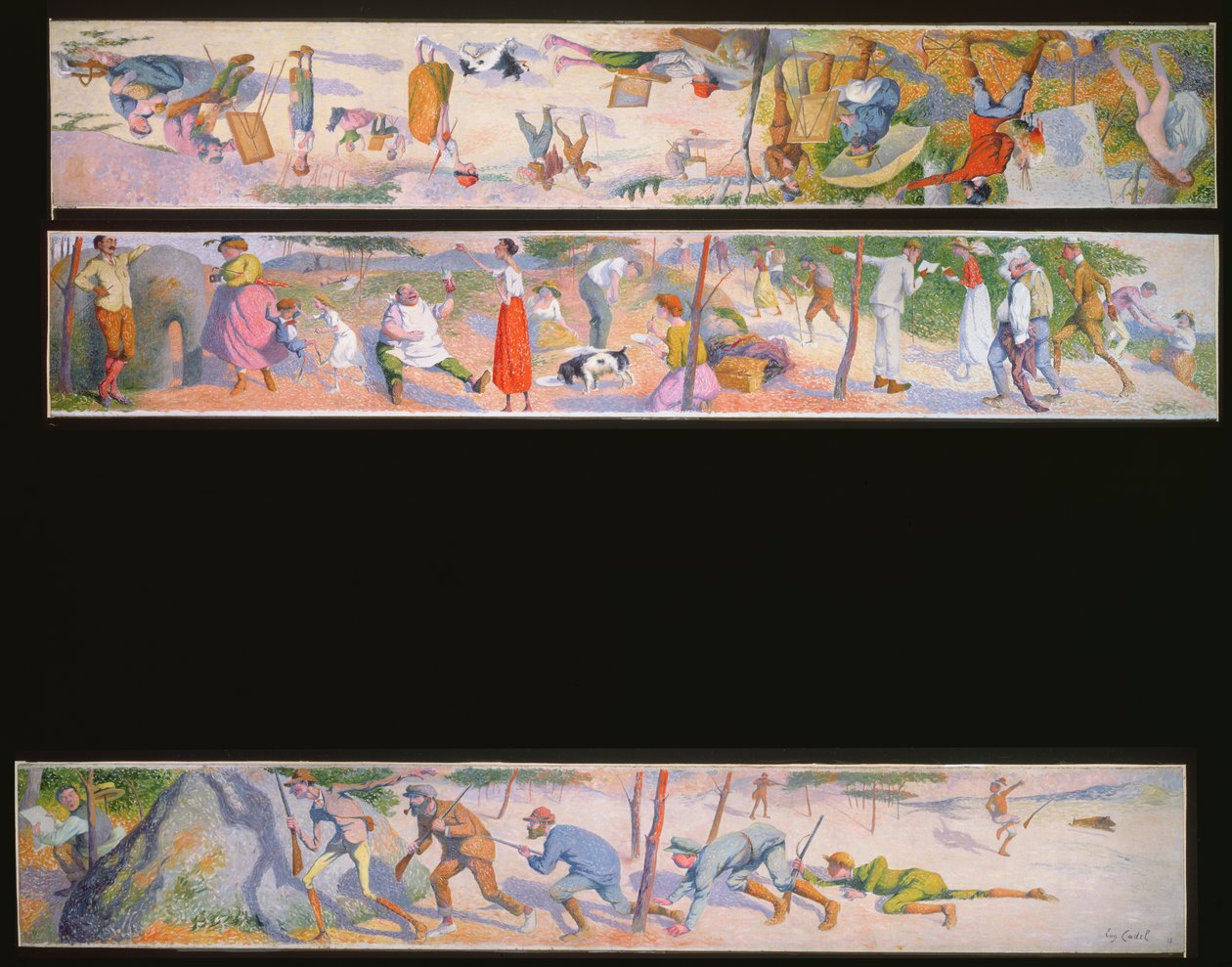 Kolme humoristista kohtausta, 1918 (pari 80947) tekijältä Eugene Cadel