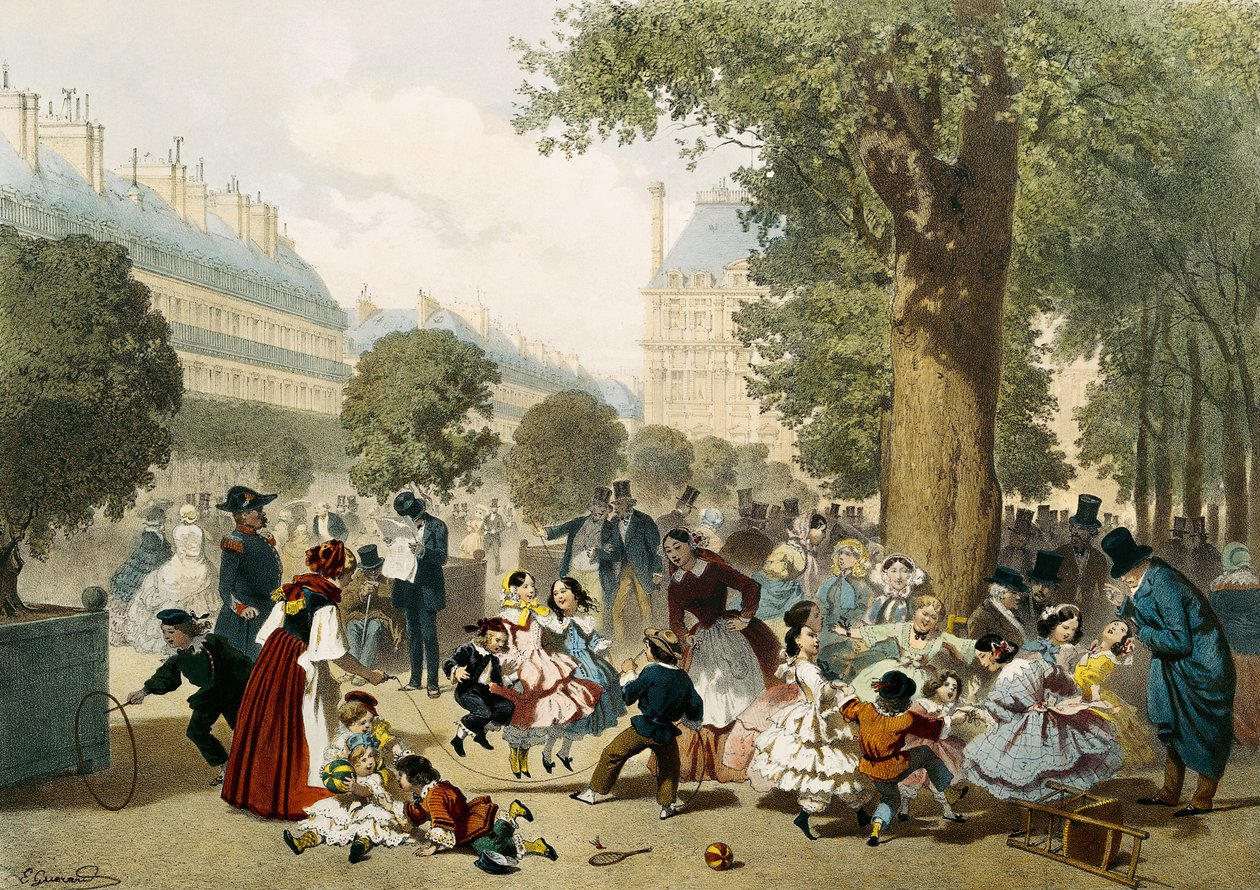 Tuileries, 1856 tekijältä Eugene Charles Francois Guerard